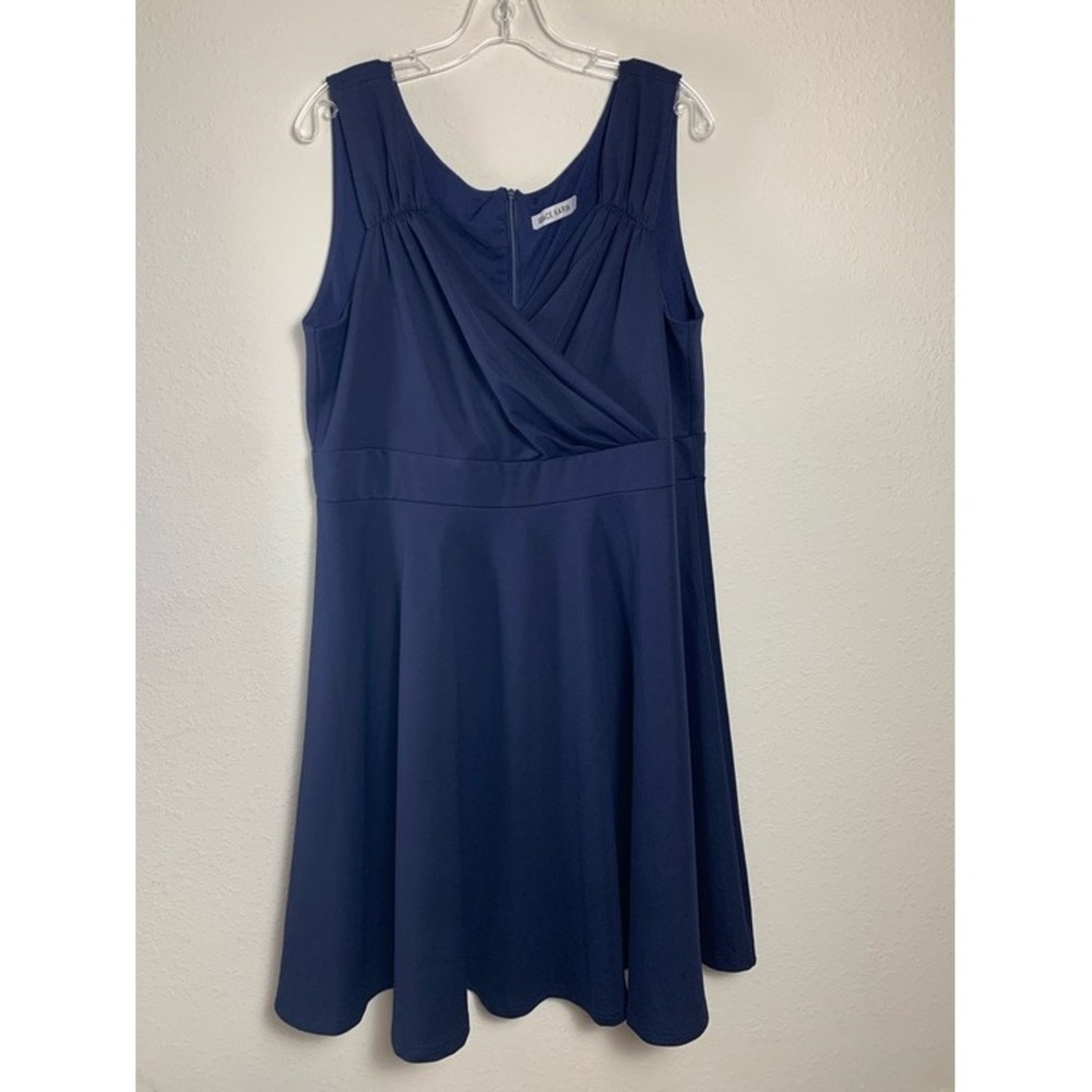Grace Karin Womens Navy Blue Plus‎ Size 2XL  Dress